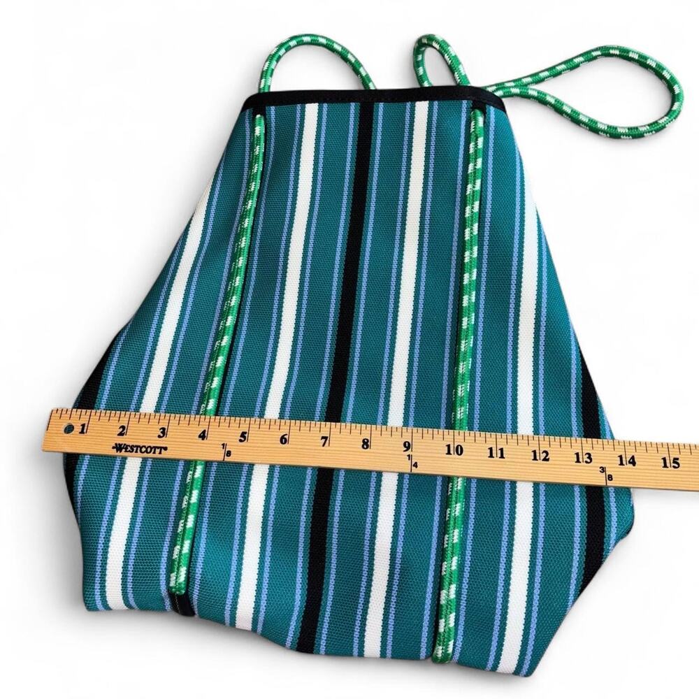 Vivere teal green striped woven - Picture 7 of 7